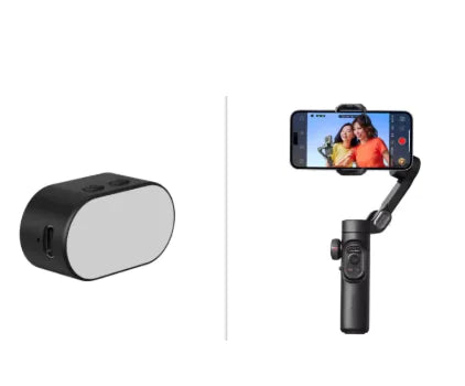 Three-Axis Mobile Phone Stabilizer Selfie Gimbal with Anti-Shake & Fill Light