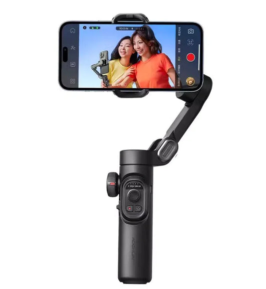 Three-Axis Mobile Phone Stabilizer Selfie Gimbal with Anti-Shake & Fill Light