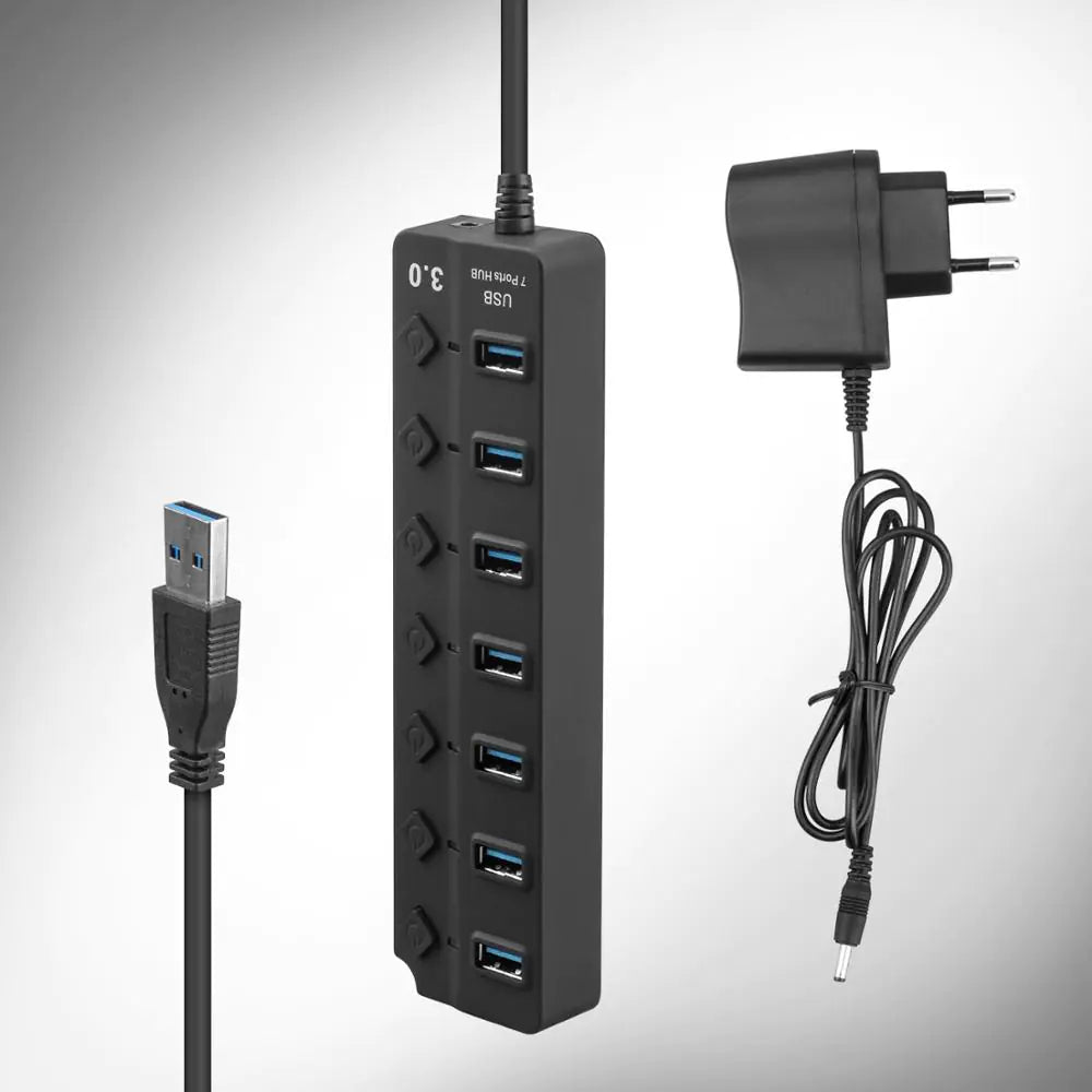 1-to-7 Power Socket Splitter and Extension Board