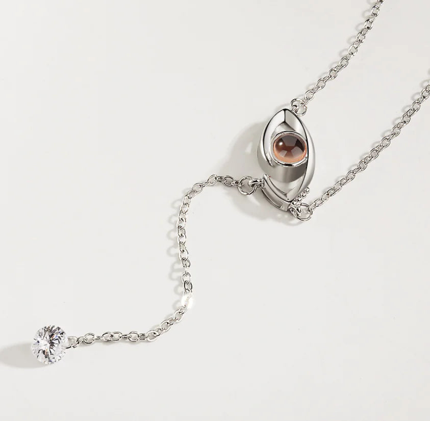Love Memory Projection Necklace - I Love You in 100 Languages