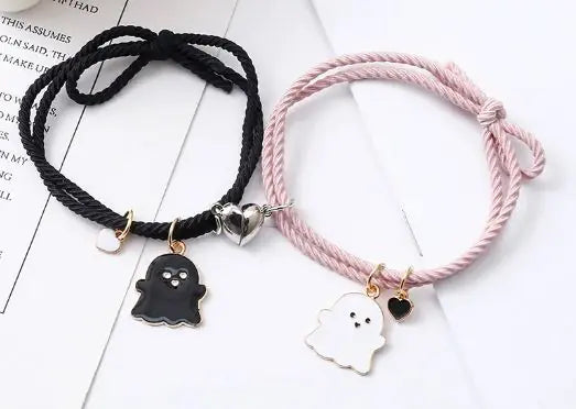 Ghost Emoji Couple Bracelet