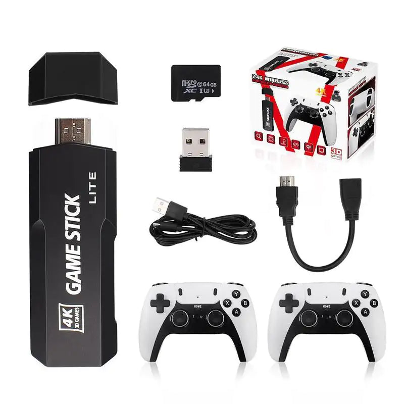 Double Wireless Game Stick Pro 2025 - 42K Retro Games, 4K Resolution