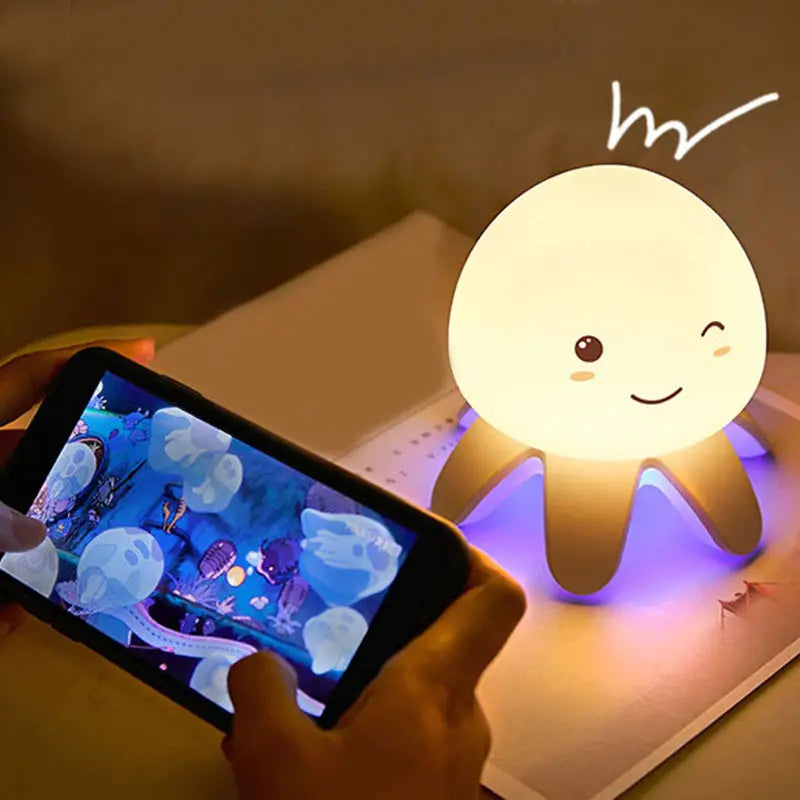 Silicone Jellyfish Night Light with Music for Kids