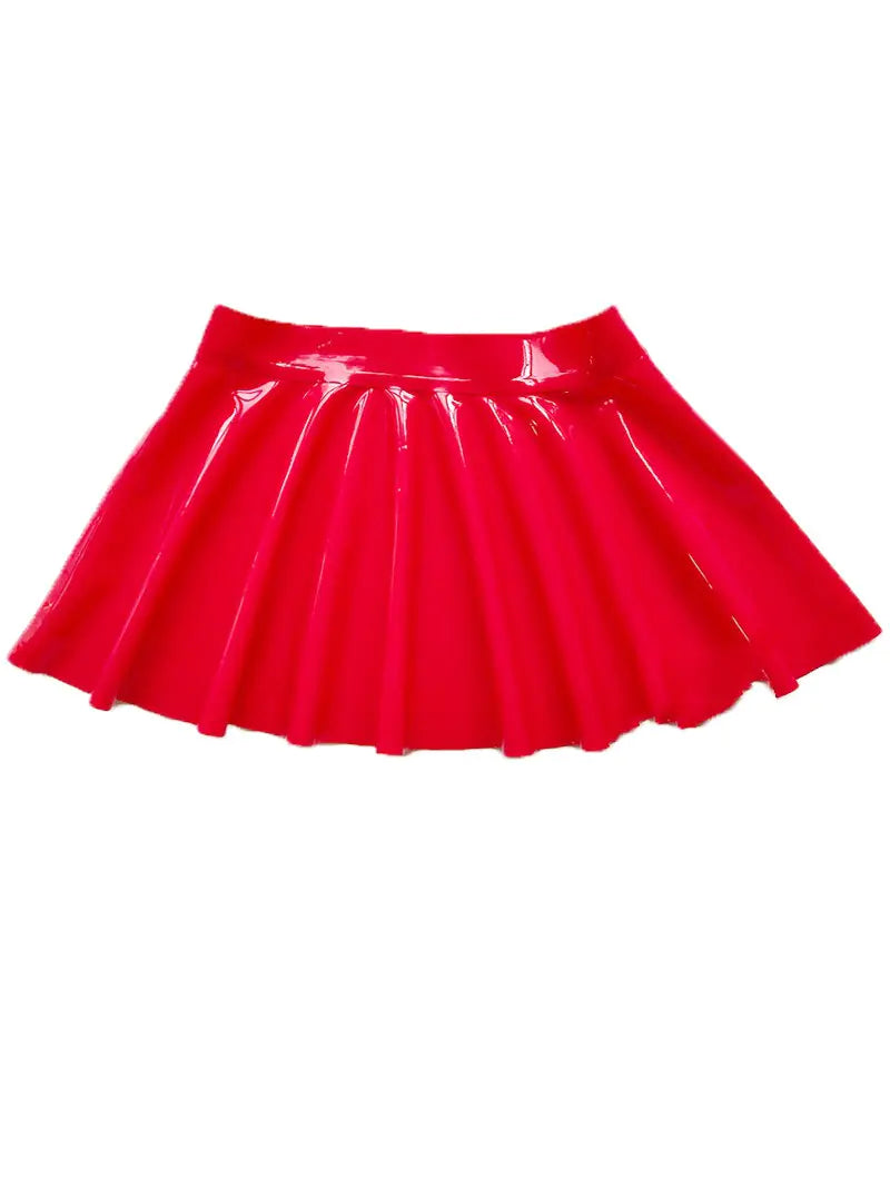 Colored Latex Sun Short Skirt