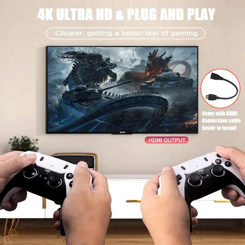 Double Wireless Game Stick Pro 2025 - 42K Retro Games, 4K Resolution