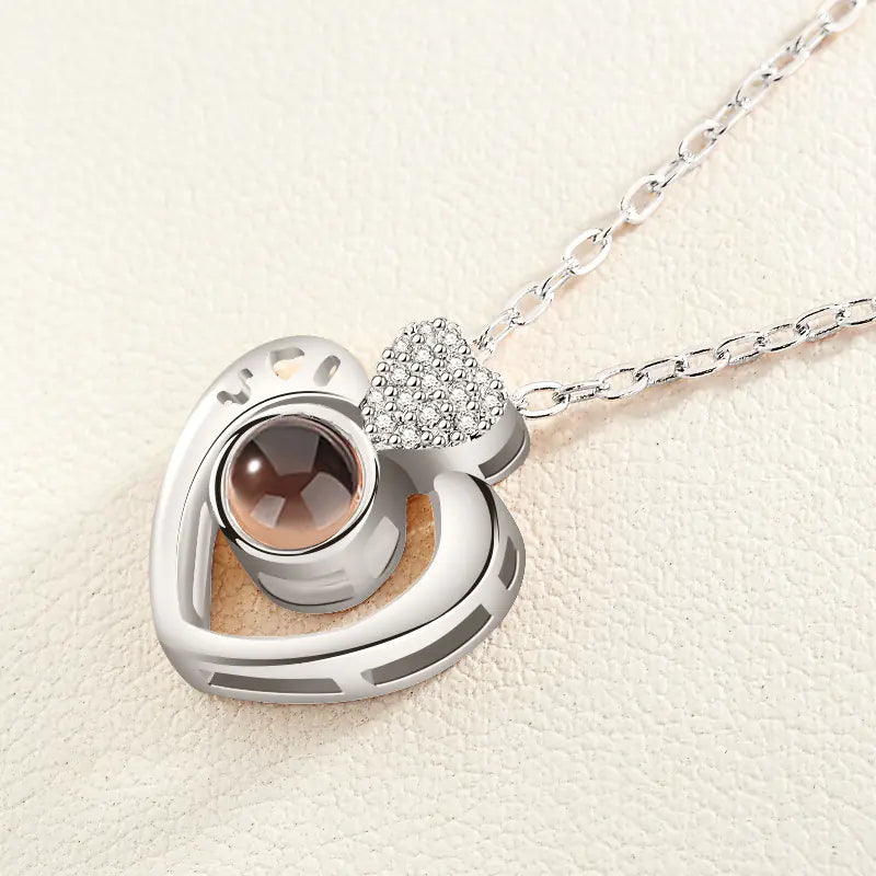 Love Memory Projection Necklace - I Love You in 100 Languages