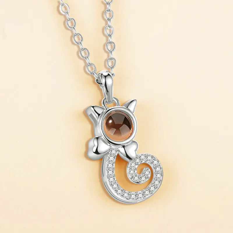 Love Memory Projection Necklace - I Love You in 100 Languages