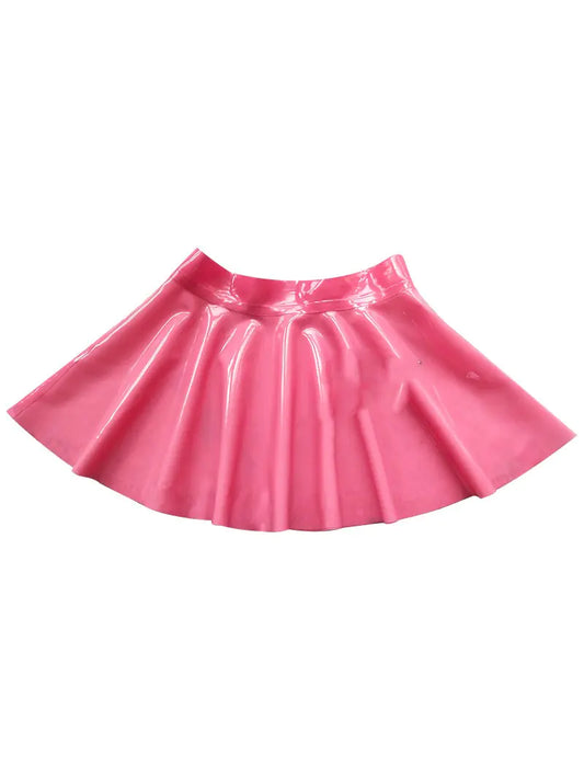 Colored Latex Sun Short Skirt