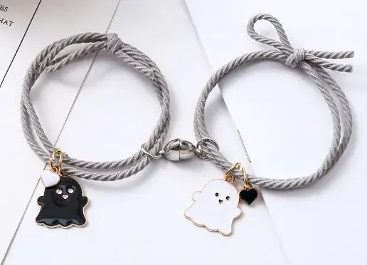 Ghost Emoji Couple Bracelet