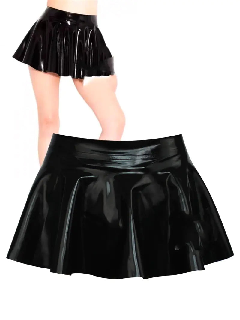 Colored Latex Sun Short Skirt