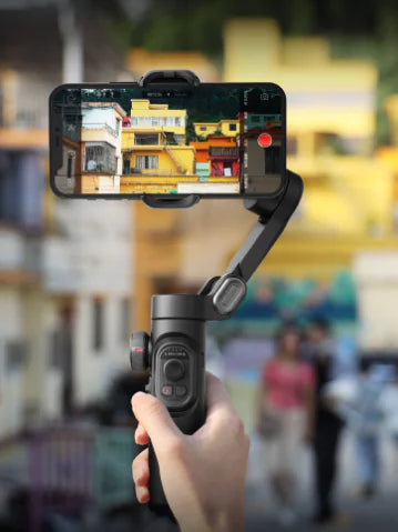 Three-Axis Mobile Phone Stabilizer Selfie Gimbal with Anti-Shake & Fill Light